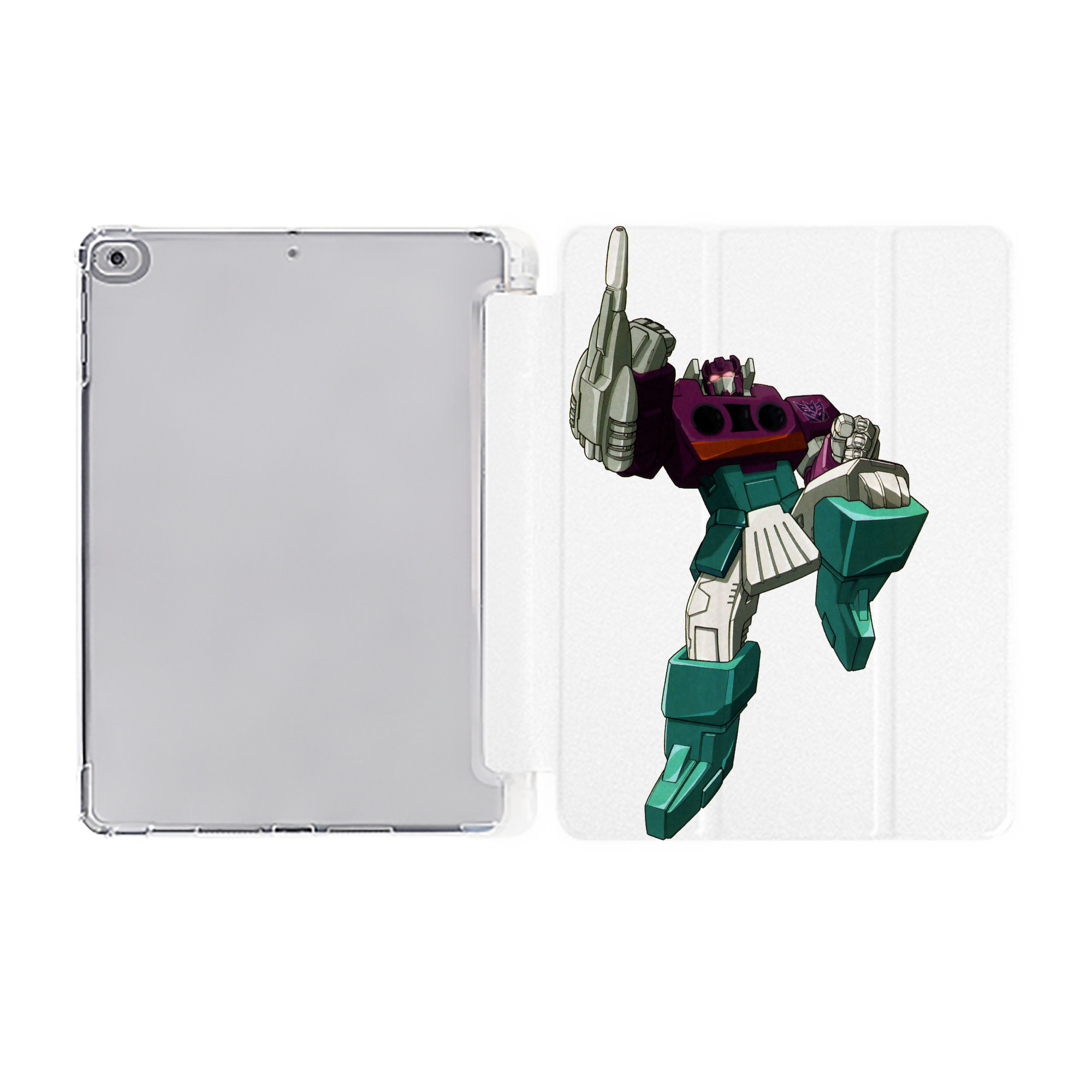 （画像用）  IPad ケース ペン収納付き 三つ折りスタンド PUレザー×シリコン 対応機種9.5/10.5/10.9インチ